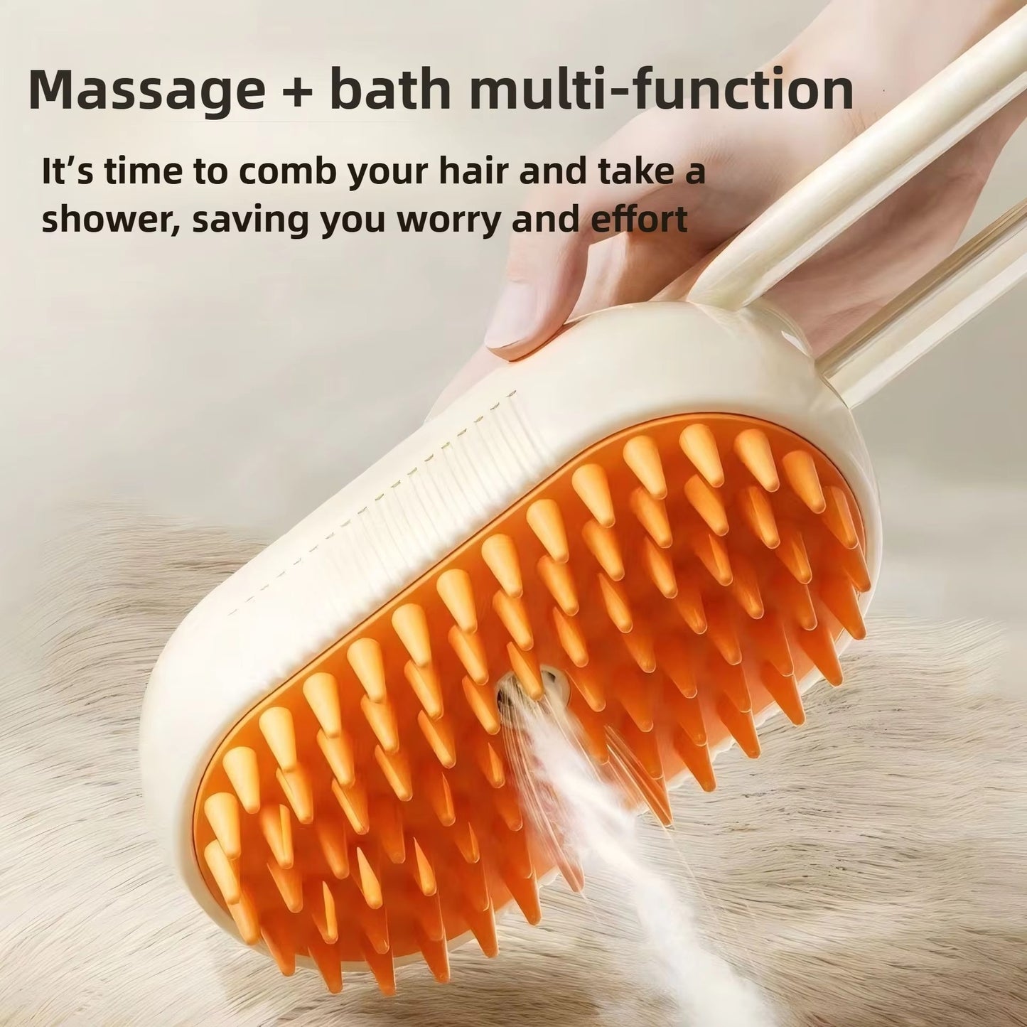 🐾 Electric Pet Spray Comb – Steam Massage & Hair Removal Made Easy!