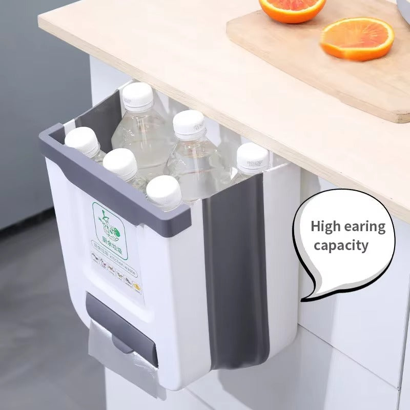 ๐ฎ Foldable Hanging Trash Can โ Smart, Space-Saving Waste Bin for Kitchen & Bathroom