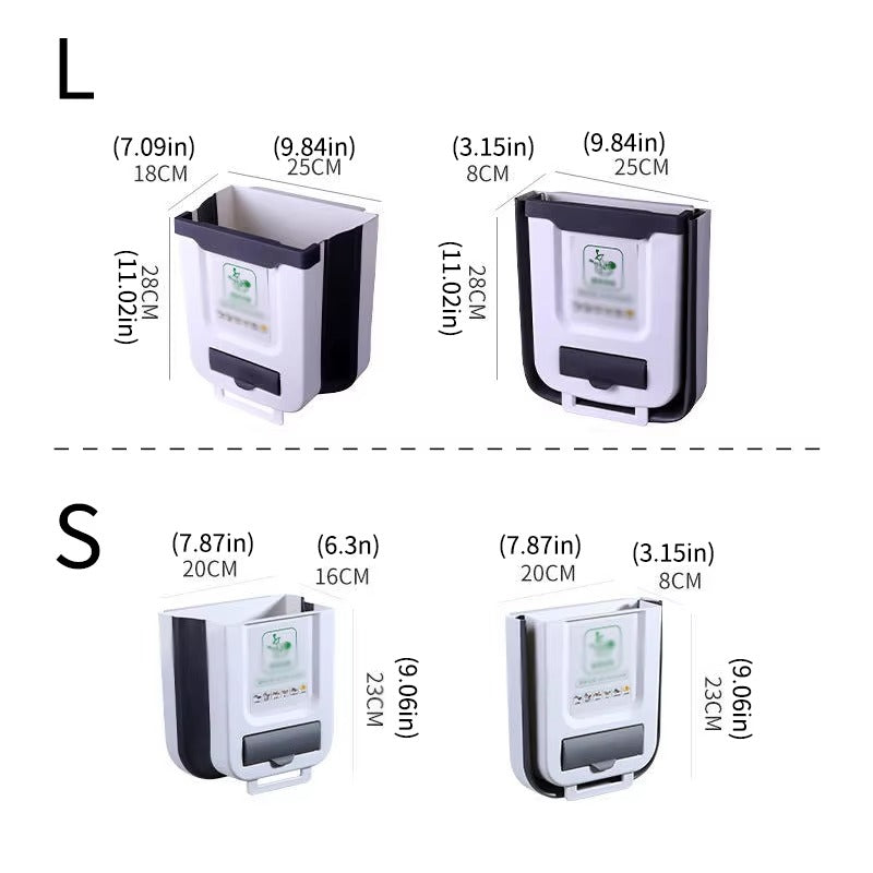 ๐ฎ Foldable Hanging Trash Can โ Smart, Space-Saving Waste Bin for Kitchen & Bathroom