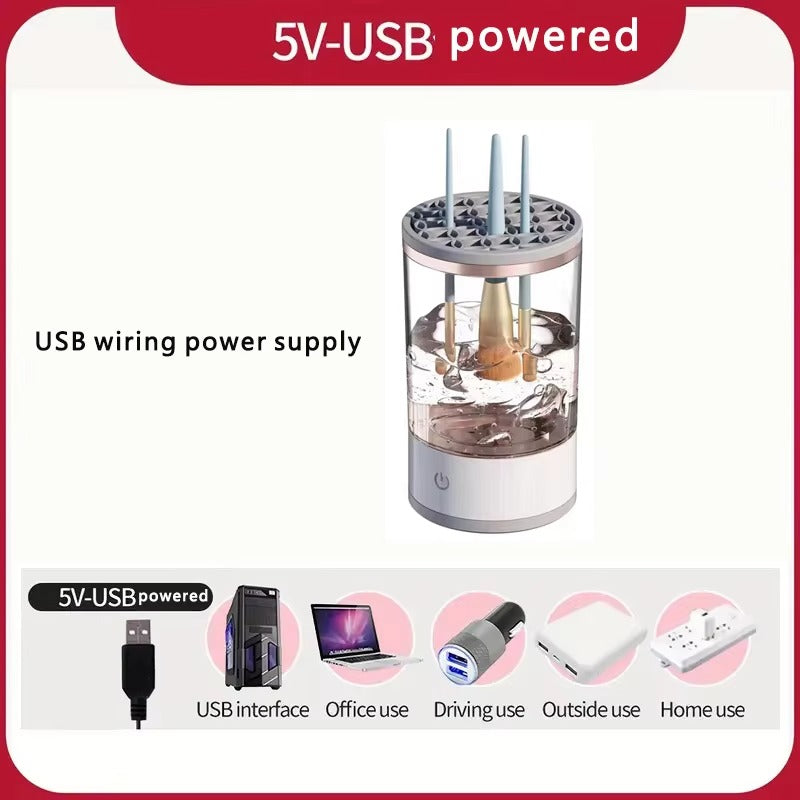 Electric Makeup Brush Cleaner with Rubber Makeup Machine Electric USB - Live Easy