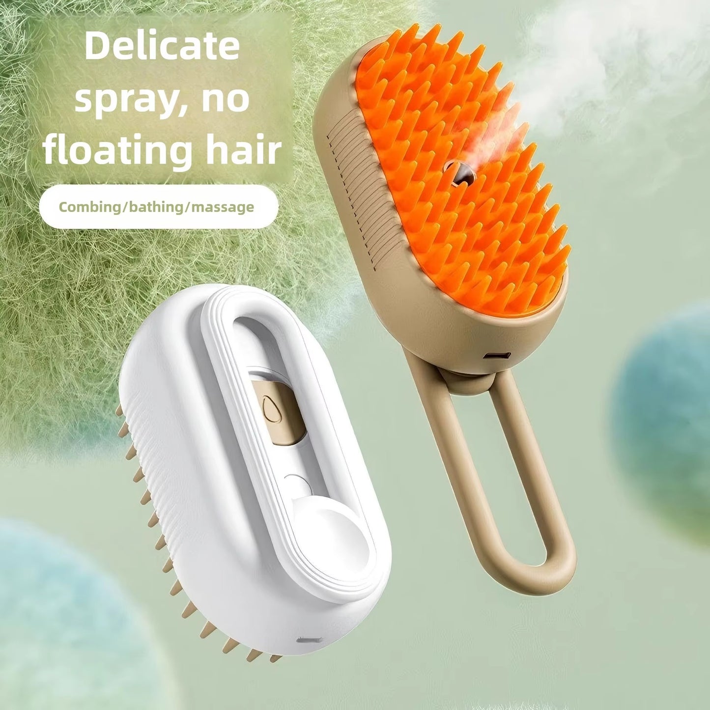 🐾 Electric Pet Spray Comb – Steam Massage & Hair Removal Made Easy!