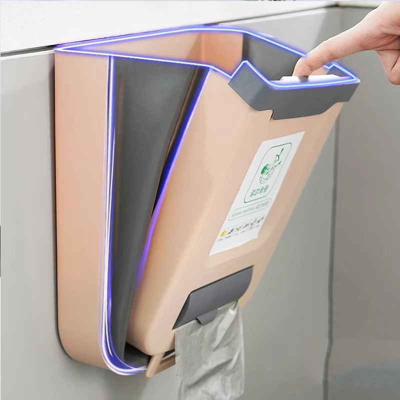 ๐ฎ Foldable Hanging Trash Can โ Smart, Space-Saving Waste Bin for Kitchen & Bathroom