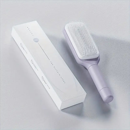 Women’s Rotating Hair Comb with One-Click Cleaning – Anti-Static Detangling Brush for Blow Drying & Styling | Adjustable Massage Comb with Ergonomic Grip | Salon & Home Use