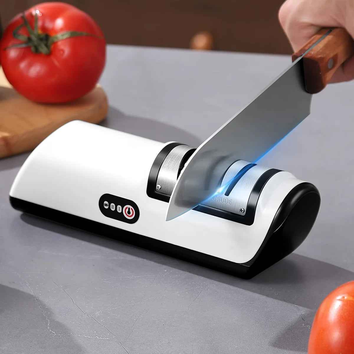 Electric Knife Sharpener – Professional 4-Gear Automatic Multifunctional Sharpener for Kitchen Knives, Scissors & Tools | Fast & Safe Sharpening Machine