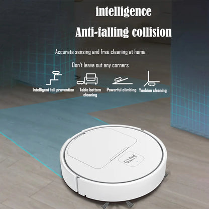 3-in-1 Robot Vacuum Cleaner – USB Rechargeable Robotic Vacuum & Mop Combo | 1000Pa Suction Smart Floor Washer for Home, Carpet & Pet Hair