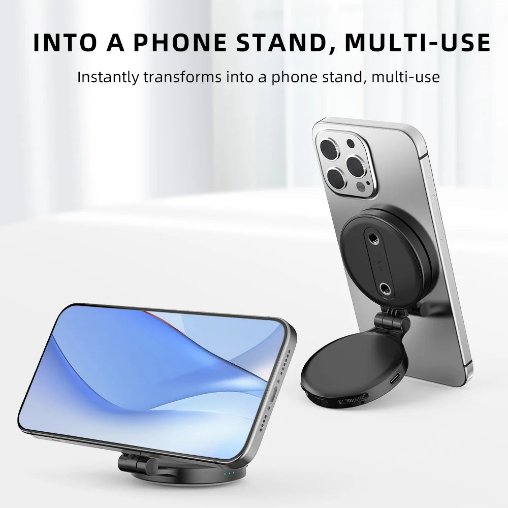 MagSafe Magnetic Fill Light for iPhone – Universal LED Selfie Ring Lamp with Retractable Flip Bracket