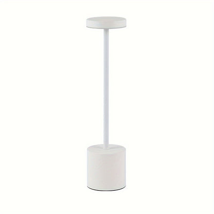 Rechargeable Alloy Cordless LED Table Lamp – Touch Control Night Light with 3 Color Modes