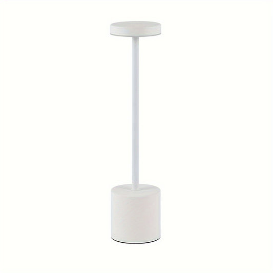 Rechargeable Alloy Cordless LED Table Lamp – Touch Control Night Light with 3 Color Modes