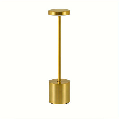 Rechargeable Alloy Cordless LED Table Lamp – Touch Control Night Light with 3 Color Modes